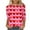 Multicolor, variant on Tejiojio Red Heart Sweater for Women Loose Medium Long Sleeve 3/4 Sleeve Valentine's Day Printed Crew-neck Top
