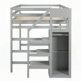 thumbnail image 6 of Gray Full Size Loft Bed with Built-in Storage & Staircase, Maximize Room Space!, 6 of 17