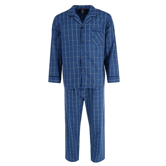 Hanes  Broadcloth Long Sleeve Pajama Set (Men's)