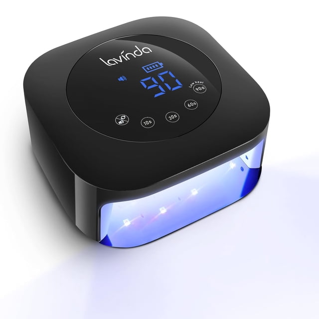 Lámpara de uñas UV Lavinda 54 W recargable con pantalla táctil grande