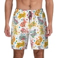 thumbnail image 3 of Uemuo Boho Bunny Pattern Mens Swim Trunks Quick Dry Board Shorts with Mesh Lining, Stretch Beach Shorts Quick Dry No-Chafing Board Shorts-XX-Large, 3 of 9