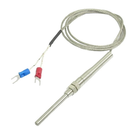 Temperature Sensor Cable - Uxcell K Type 50x5mm 800C Probe Thermocouple Temperature Sensor Cable 3.3ft 1 Meters