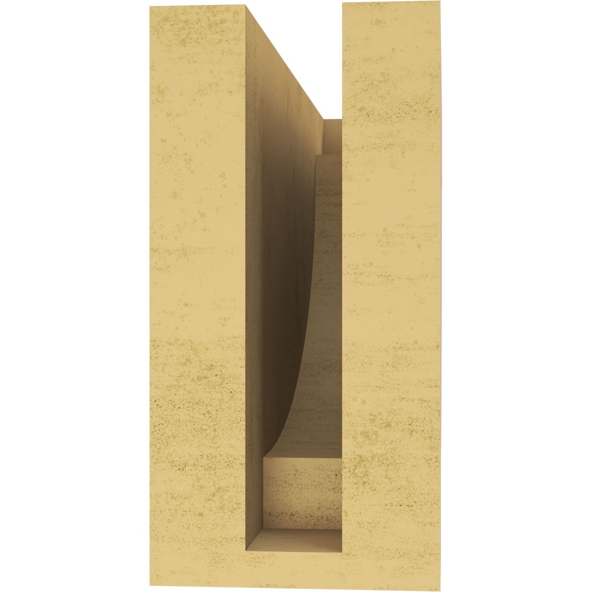 3"W x 9"D x 6"H Classic Alpine Rough Cedar Woodgrain TimberThane Corbel, Primed Tan
