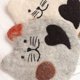 thumbnail image 4 of Posavasos de lana de fieltro hechos a mano con forma de gato para escritorio y mesa, lindo juego de posavasos con forma de gatito para bebidas frías y calientes, 4 of 5