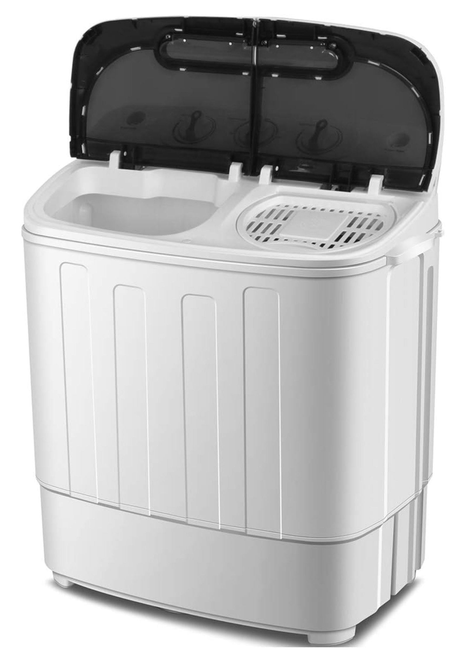 SONGMY Compact Mini Twin Tub Washing Machine 13lbs - Portable Washer with Spin Cycle, Built-in Gravity Drain for Apartments & Dorms