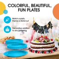 thumbnail image 3 of Exquisite Assiettes en Papier Turquoise 9 Pouces Robustes 50 Pcs, Assiettes Jetables pour Fête, Assiettes Turquoise pour Fête, 3 of 6