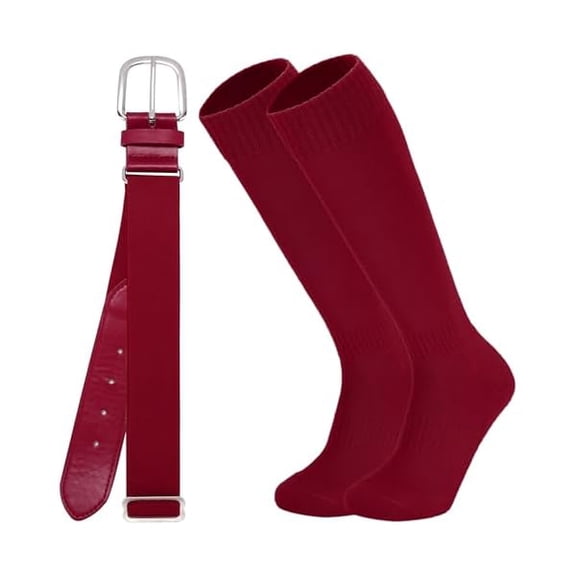Eryueer Baseball/Softball Socks and Belt Combo Set for Kids Youth