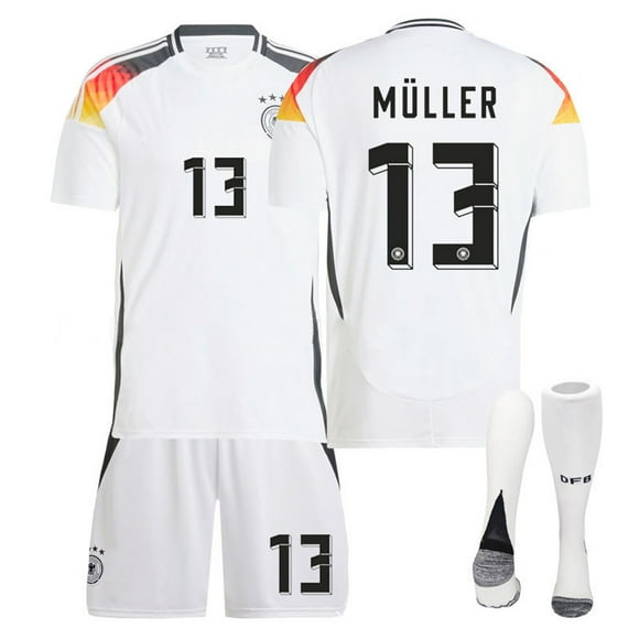 Allemagne Saison 2425 Extérieur No 13 Muller Ensemble de Maillot de Football - Adulte et Enfants Tailles TG (180-190 cm)