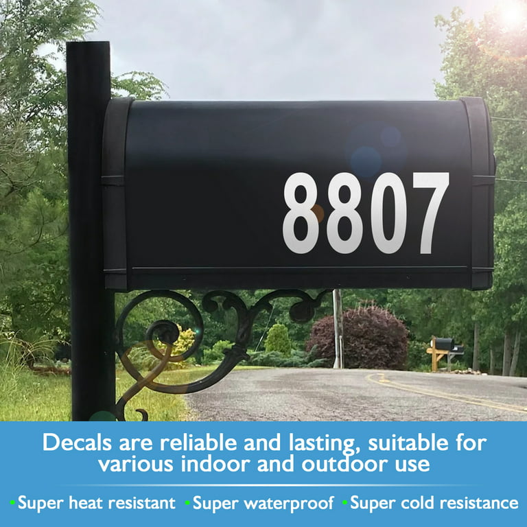 Mailbox decal, address decal, mailbox numbers, mailbox stickers, mailbox  lettering, mailbox design with trees