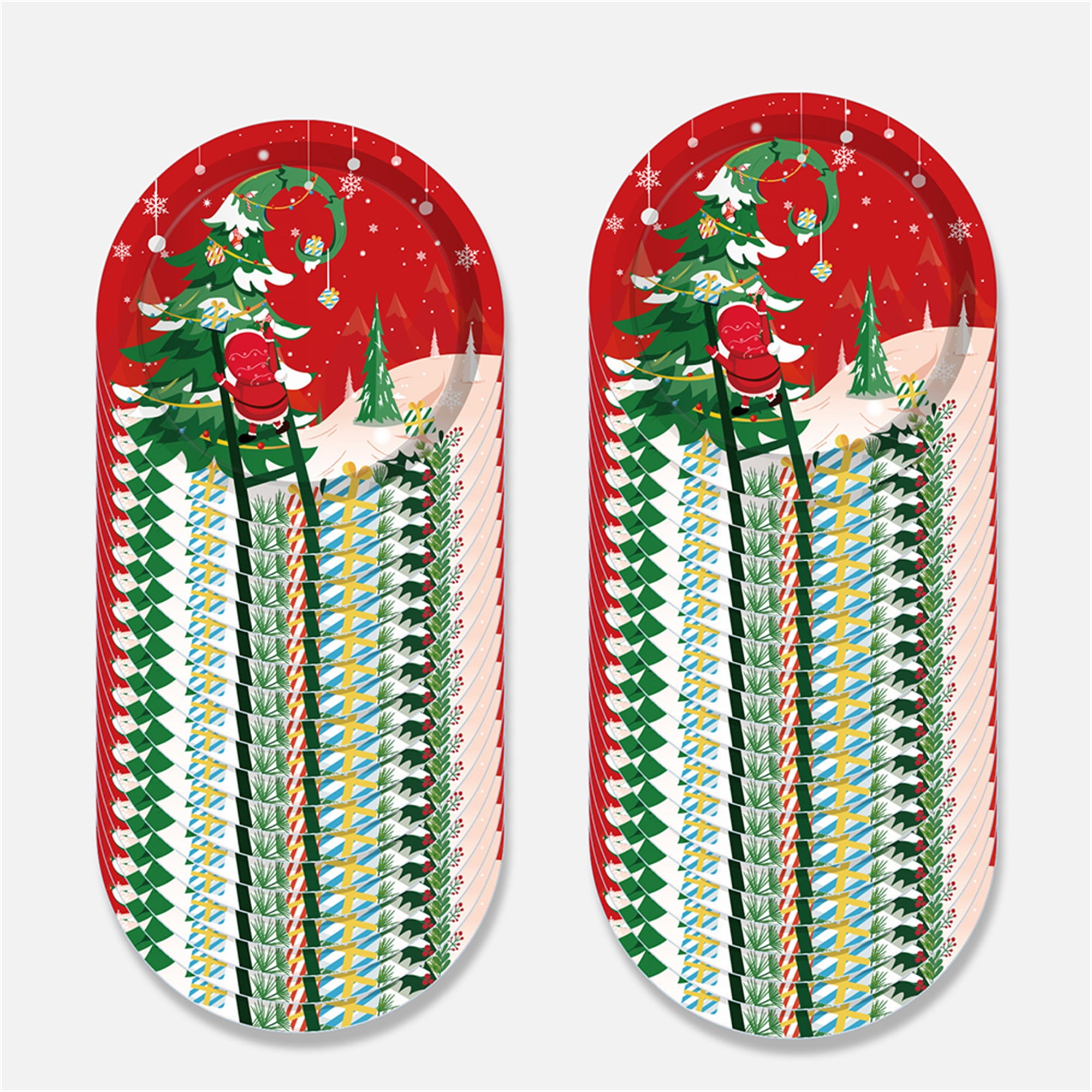 Kepooman Christmas Tree Santa Claus Paper Plates, Party Supplies, Party Decorations, Birthday Disposable Tableware Set Include Plate, 8 Guests for Plates, Napkins, Cups 68PCS Kepooman Christmas Tree Santa Claus Paper Plates, Party Supplies, Party Decorations, Birthday Disposable Tableware Set Include Plate, 8 Guests for Plates, Napkins, Cups 68PCS