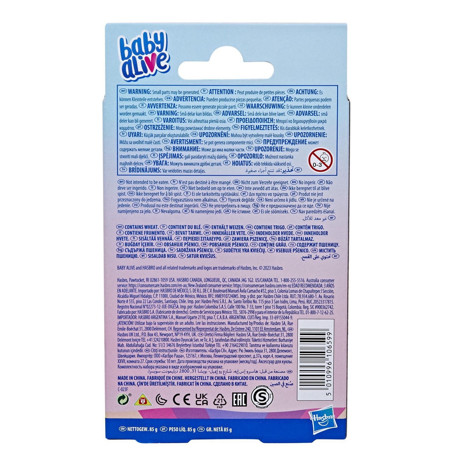 Baby Alive Solid Doll Food Refill, Includes 3 Doll Foods, 1 Fork, Toy Accessories for Kids Ages 3 Years Old and Up