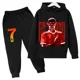 thumbnail image 3 of Conjunto de sudadera y pantalones deportivos para niños, conjunto de 2 piezas para niños y niñas, ropa para niños con estampado de avatar de Ronaldo, 3 of 5