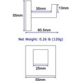 thumbnail image 5 of Gancho para toalla de baño de acero inoxidable, cuadrado, para ropa, toalla, abrigo, bata, armario, armario, soporte para esponja, colgador para baño, cocina, garaje, resistente, montado en la pared,, 5 of 5