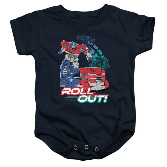 TRANSFORMERS ONE Optimus Roll Out Unisex Infant Snap Suit for Baby, Navy, X-Large