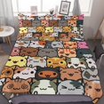 thumbnail image 1 of HAHDAXIA Cat Bedding Solid Comforter Set for All Seasons,3 Pieces(1 Comforter+2 Pillowcases),Soft Microfiber Bedding Set Twin(86"x70"), 1 of 7