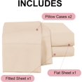 thumbnail image 7 of Shunjie.Home Twin Bed Sheets Set 3 Pieces, 600 Thread Count 100% Egyptian Cotton Bed Sheets, Breathable, Soft & Silky Sateen Weave Fits Mattress from 8" Up to 16" Deep Pocket(Beige, Twin), 7 of 7