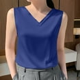 thumbnail image 3 of Ohufall Summer Tank Tops for Women Fashion Solid Color Casual Pullover Sleeveless V-Neck Shirts Womens Cool and Comfortable Sleeveless Underwears, 3 of 4