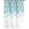 Serafina Home Mineral Blue Teal Modern Fabric Shower Curtain for Bathroom Cascading Water
