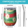 thumbnail image 5 of 12oz Stemless Wine Tumblers Pioneer Flower Vacuum Insulated Stainless Steel Travel Tumbler Cups Mug with Lid and Straw for Champaign,Cocktail,Beer with Cleaning Brush, 5 of 5