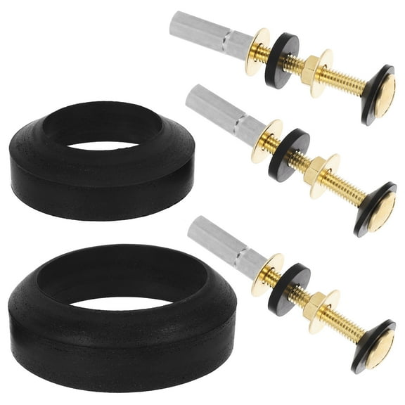 1 Set Toilet Tank Parts Kit Including Screws Bolts and Gasket for Tank and Seat
