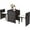 B-Brown, variant on Kepooman 3 Pieces Cushioned Wicker Patio Bistro Set with No Assembly Needed, Lounge Chairs Table Set, Patio Garden Lawn Seat,Black