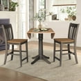 thumbnail image 6 of 42 in Round Drop Leaf Counter Height Table with 2 Stools in Hickory/Washed Coal, 6 of 10