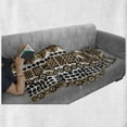 thumbnail image 6 of Zambia Soft Flannel Fleece Throw Blanket, Unique Safari Kenyan Traditional Folk Culture Retro Print, Cozy Plush for Indoor and Outdoor Use, 50" x 70", Pale and Dark Brown, by Ambesonne, 6 of 6