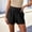 Black women high waisted shorts with pockets a1, variant on Cagogo Women High Waisted Shorts with Pockets Casual Loose Summer Party Shorts for Women Linen Beach Lounge Drawstring Bottoms Fashion Travel Clothes, Army Green S