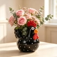 thumbnail image 6 of Rooster‑Shaped Decorative Vase, Farmhouse Style Tabletop Ornament, 6 of 7