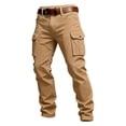 thumbnail image 5 of Busydd Cargo Pants for Men Solid Color Multi Pocket Work Trousers Outdoor Straight Leg Hiking Pants S, 5 of 6