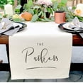 thumbnail image 2 of Personalized Last Name Cotton Canvas Table Runner, 2 of 2