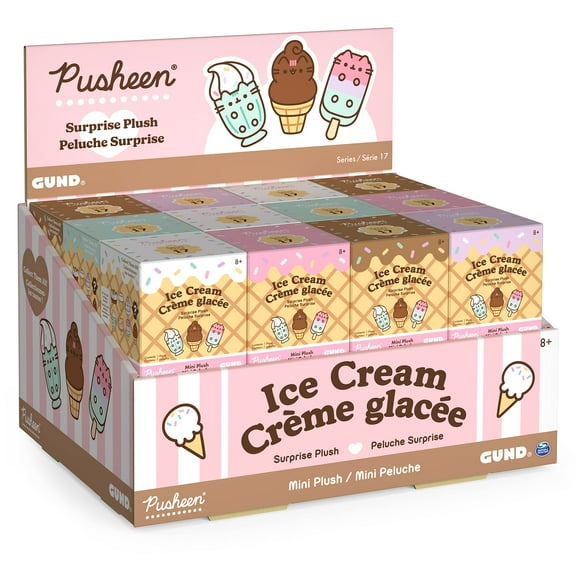 GUND Pusheen Ice Cream Surprise Plush Series #18 Mystery Unboxing, Multicolor, 3â (Styles May Vary)