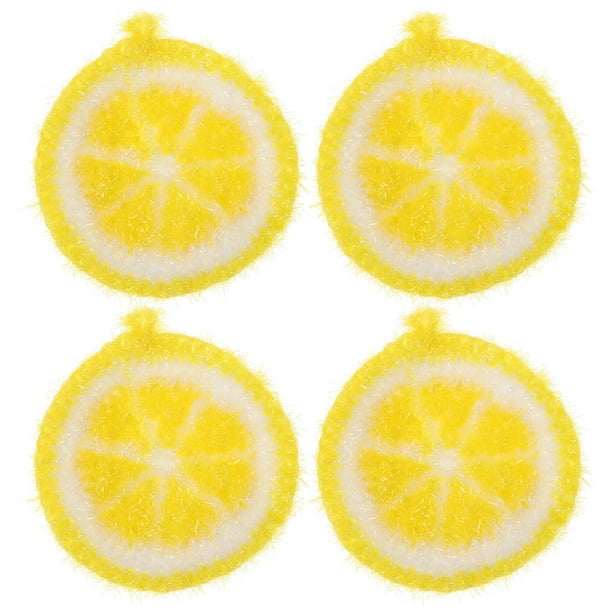 GOOHOCHY estropajos de mano para limpiar platos, paños de cocina, estropajos con forma de limón, paños de cocina para secar.