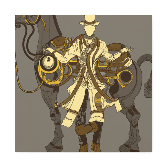 Saddle in Steampunk Style - Canvas