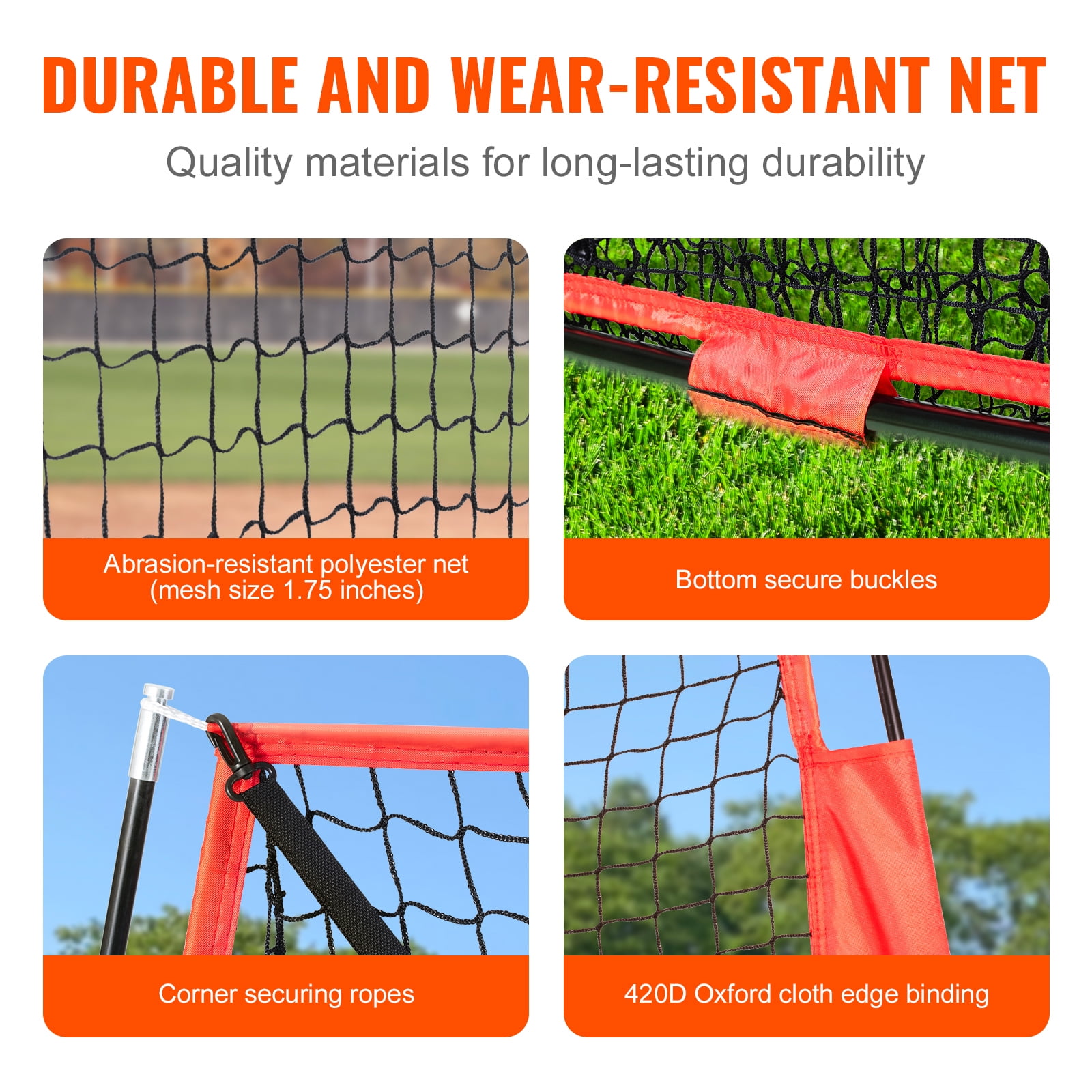 KFFKFF 7x7 ft Baseball & Softball Practice Net for Batting, Catching, and Pitching, Baseball Hit Net with Arc Frame, Transport Bag, Strike Zone, Sphere, Tee, and Ball Gatherer