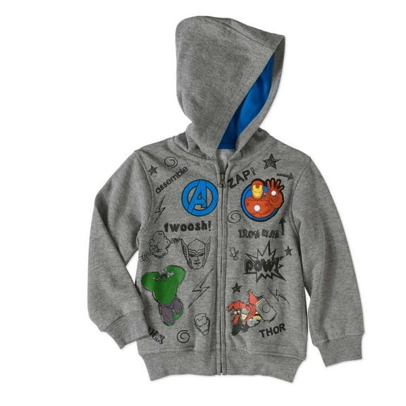 Marvel Avengers Zipper Front Hoodie Sweat Shirt Boy Size 5
