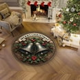 thumbnail image 6 of kladzum Christmas Rug Rounded Small Carpet 15.7" Christmas Theme Rugs Household Floor Mats Sofa Coffee Table Carpet Mat for Living Room Bedroom Holiday Decor, Christmas Decorations Gifts, 6 of 6