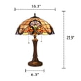 thumbnail image 4 of Chloe Lighting Monroe Victorian 2-Light Glass/Metal Table Lamp in Dark Bronze, 4 of 4