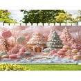thumbnail image 4 of 10x8ft Winter Interior Candy Pink Christmas Photography Backdrops Xmas Snowflake Christmas Decoration Photo Background Baby Shower Birthday Kids Children Photo Decor Banner Supplies, 4 of 5