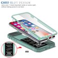 thumbnail image 2 of JTCASES for iPhone Xs Max Case, Sliding Camera Cover+ Rotating Ring Kickstand + Magnetic Car Mount + Inside Card Holder, Bracket Shockproof Frame Anti-drop PC TPU Heavy Duty Protection, Green, 2 of 11