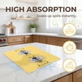 thumbnail image 4 of Unique Bargains Soft Absorbent Microfiber Kitchen Towel 4 Pack Yellow 26" x 18", 4 of 8