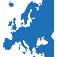 thumbnail image 3 of Ambesonne Europe Duvet Cover Sets, Map of European Countries, 2-Twin, Sea Blue and White, 3 of 3