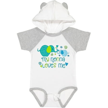 

Inktastic My Nonna Loves Me- Cute Elephants Gift Baby Boy or Baby Girl Bodysuit