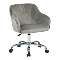 OSP Home Furnishings Bristol Task Chair with Charcoal Velvet Fabric