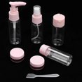 thumbnail image 1 of 7pcs/Set Portable Reusable Empty Makeup Spray Bottle Lotion Cream Container Kit (Pink), 1 of 5