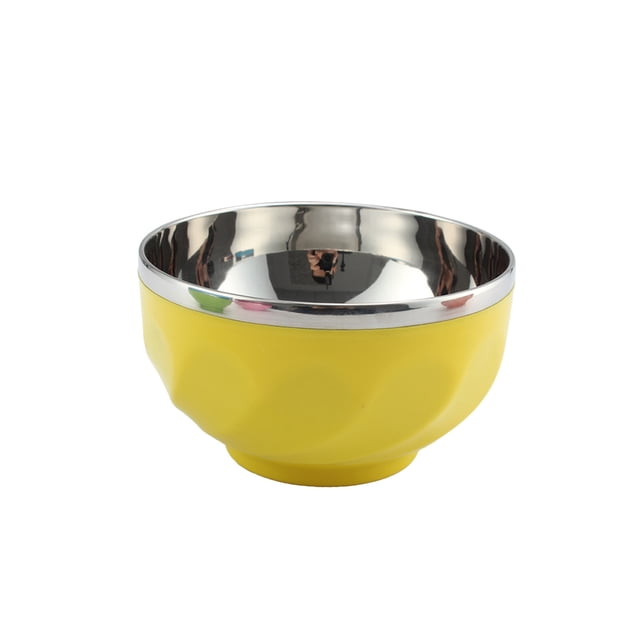Cuenca de Acero Inoxidable 304 Cuenco de Acero Inoxidable, Cuenco Sami Original de Doble Capa para Niños, Cuenco de Sopa, Cuenco de Arroz Aislado para la Cena, Cuenco de Color para el Hogar
