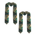 thumbnail image 2 of Hirioo Emerald Color Gold Marble for 72" Graduation Shawl Stole Unisex Adults Graduation Sash Honor Graduation Stole for High School and College-Sharp Corner, 2 of 7