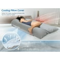 thumbnail image 3 of Almohada de embarazo QUEEN ROSE extra larga en forma de U gris, 3 of 6