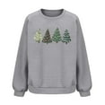 thumbnail image 6 of Waffle Christmas Sweatshirt Womens Christmas Tree Printed Crewneck Sweaters Pullove Loose Casual Shirts Holiday Long Sleeve Tops Xmas Gifts, 6 of 6