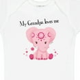 thumbnail image 4 of Inktastic Aditi My Grandpa Loves Me Pink Elephant Beautiful Girls Baby Bodysuit, 4 of 5